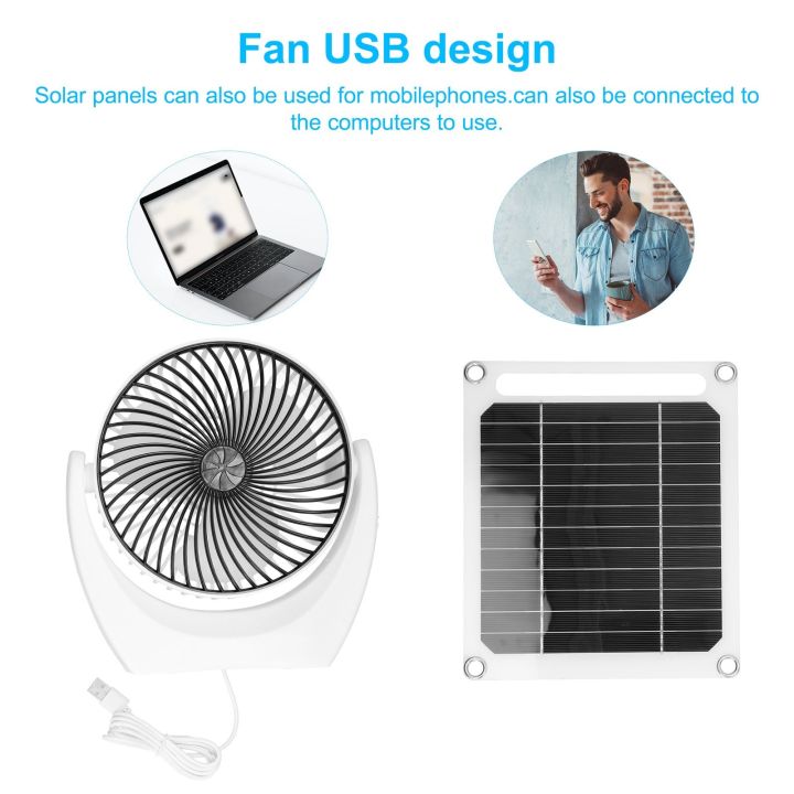 Portable%206W%20Solar%20Powered%20Fan%20Set%20Solar%20Panel%20Monocrystalline%20Silicon%20Solar%20Panel%20Multifunctional%20Solar%20Power%20Recharger%20-%20Image%202