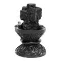 Black Color Lord Shiva Linga Charmukhi (Four Faced) Statue Small In Size For  Religious Purpose 8.5 CM. 