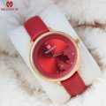Millenium MW58112 Elegant waterproof Floral Design Quartz Watch for Women - Red. 