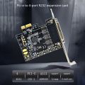 PCI-E Serial Port Card PCI-E To 4 Serial Port RS232 9-Pin Industrial Control 4 Port Expansion Card AX99100 with Line. 
