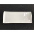 Rectangular Long Plate White Set of 3. 