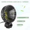 Car Cooling Fan, USB Backseat Auto Rear Seat Fan 3 Speed Vehicle Clip Fan for Car Vehicle Truck Van SUV RV Boat Bus. 
