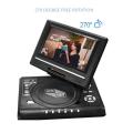 7.8 inch Mini DVD CD EVD Disc Player Desktop Digital Smart TV Players Remote Control Portable Travel 270° Rotatable Screen. 