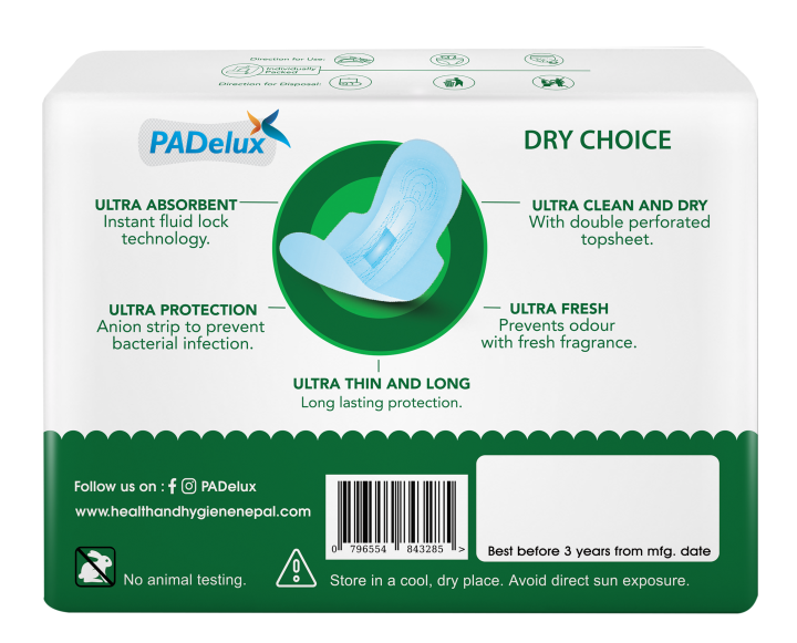 PADelux%20%20Antibacterial%20Sanitary%20pads%20Dry%20Choice%20290%20mm%20XL%20(10%20Pads)%20-%20Image%205
