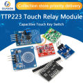 TTP223 12V 1-Channel Touch Relay Module Capacitive Touch Key Switch Sensor Self-Locking/No-Locking HTTM Touch Button For Arduino. 