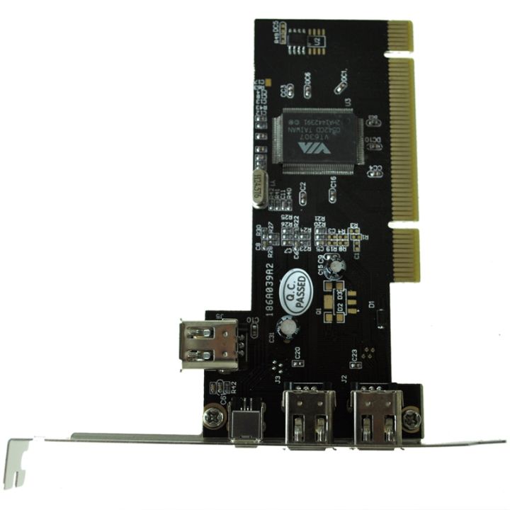 PCI FireWire IEEE 1394 3 + 1 Port Card + 4/6 Pin Cable