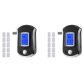 FORIDE AT6000 Alcohol Tester with 20 Mouthpieces Professional Digital Breath Breathalyzer with LCD Display Screen. 
