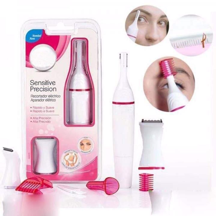 5-in-1 Sensitive Ladies Touch Trimmer Eyebrow, Face, Underarms and Bikini Hair Remover for Women