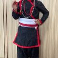 Girl Newari Traditional Dress Set Dress With Janga Suruwal With Red Boarder Patuki. 