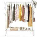 Iron Coat Rack Single Hanging Rod Clothes Hanger Single Rod Stand. 