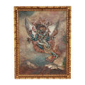 Bajrakilla God Colorful Antique Handmade Releif Painting 20*26 Inches. 