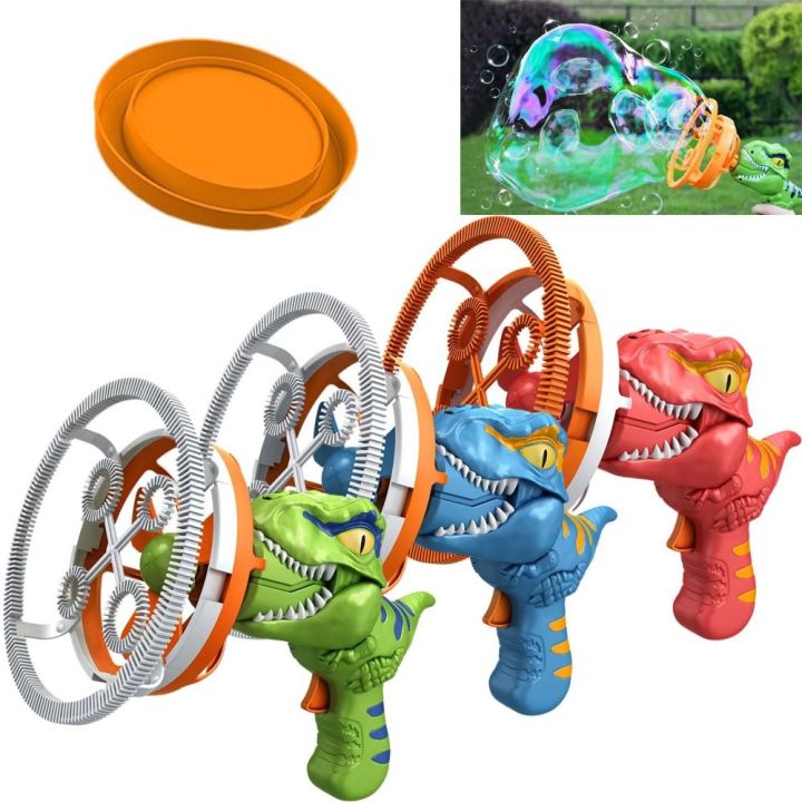 New ABS Fan Dinosaur Bubble Machine Bubbles in Bubble Handheld Electric Dinosaur Bubble Machine Bubble Dinosaur Outdoor Toys Bubbles Toy in Bubble Over 3 Years Old