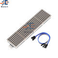 MAX7219 LED Microcontroller 4 In 1 Display with 5P Line Dot Matrix Module 5V Operating Voltage for Arduino 8x8 Dot Matrix Common. 