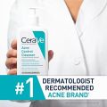 CèraVè Acne Control Face Cleanser 237Ml With Get 2 Free Cleaning Puffs. 