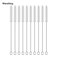 Wenefang Stainless steel baby bottle straw brush 175mm baby Luxury bottle spiral tube brush Soft bristle straw brush. 