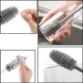 1Pcs Silicone Bottle Brush Comfortable Grips Water Bottle Cleaning Brushes with 15inch Long Handle Black. 