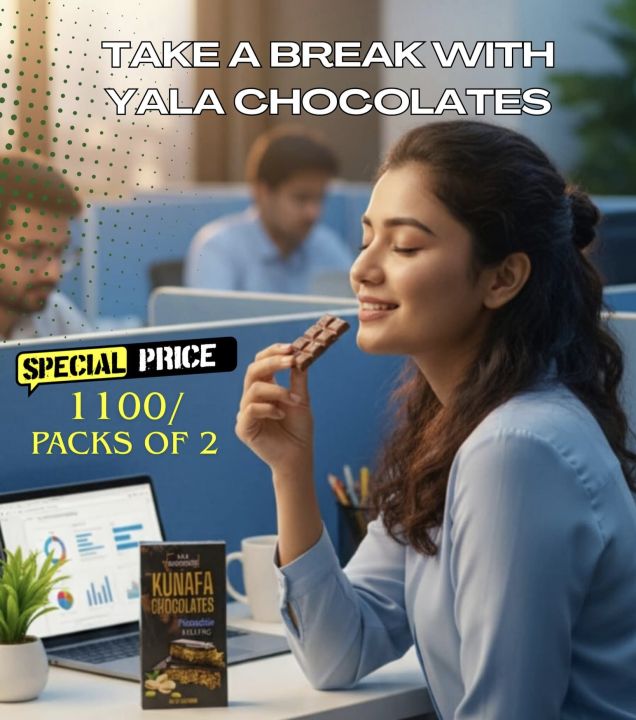 Yala Chocolates Kunafa Pistachio Chocolates(Pack of 2)