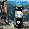 Solar LED Portable Lantern Telescopic Torch Lamp Multi-Function Outdoor Camping Lamp Emergency Tent Lamp COB Lighting Gold. 