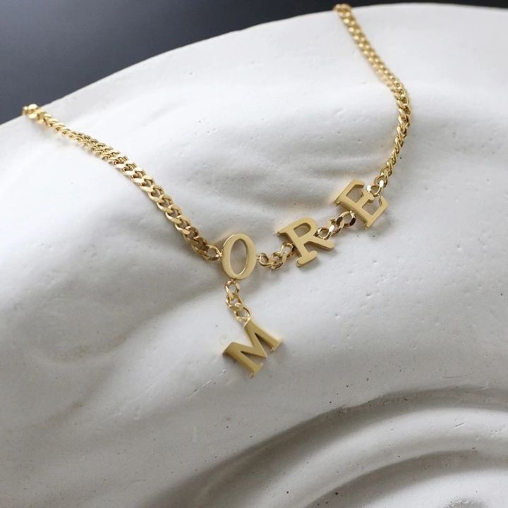 %E3%80%90Trendy%20designs%E3%80%91Simple%20Retro%20Sense%20K%20Gold%20MORE%20Necklace%20Women's%20Instagram%20Style%20Cold%20Style%20Collarbone%20Necklace%20Chain%20-%20Image%204