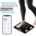 Smart Digital Body Weight Scale with Mobile App Connection – Intelligent Bathroom Weighing Scale with LED Display, High Precision Durable Weight Machine for Home Fitness & Health Tracking. 