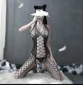 Women Lingerie Lace Stockings Seamless Fishnet Chemise Nightwear Mesh Hole Bodysuits Floral Fishnet Bodystockings. 