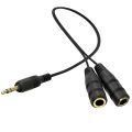 3.5mm Audio Jack Stereo Headphone Splitter Cable Adapter. 