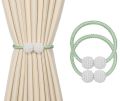 1Pair Round Pearl Polyester & Magnet Curtain Drapery Holdbacks Binding Tie Band Tiebacks - Curtains Tie Bands. 