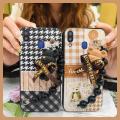 cute Cartoon Phone Case For Samsung Galaxy M20/SM-M205FD Bear bracelet Skin-friendly feel Back Cover Simplicity silicone. 