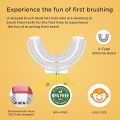 Mumlove 360 Degrees Kid's U Shape Toothbrush Toddler Baby Children's Soft U-shaped Silicone Mousse. 