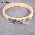 Sutuiying 1PC 8-23cm Round Embroidery Hoops Frame Wooden Bamboo Hand Embroidery Portable Rack Ring For DIY Cross Stitch Needle Craft Tool. 