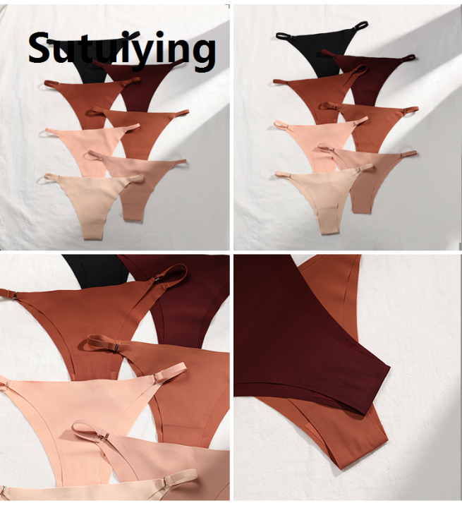 Sutuiying%201Pc/2Pcs/4Pcs/7Pcs/Set%20Women's%20Panty%20Thin%20Belt%20Cotton%20Crotch%20Briefs%20Comfortable%20Breathable%20Seamless%20Panties%20-%20Image%206