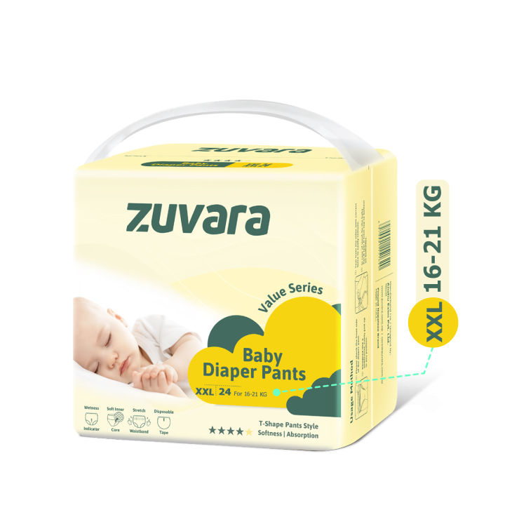 Zuvara Value Series Diaper Pants - XXL (Pack of 24)