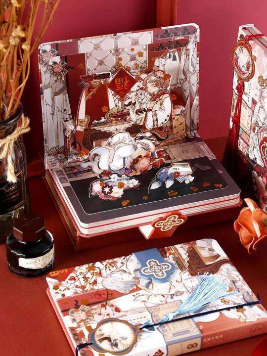 Shiguang%20Cultural%20and%20Ancient%20Heart%20High-Value%20Chinese%20Style%20Color%20Page%20Illustration%20Magnetic%20Notebook%20Creative%20Cute%20Girls%20Journal%20Cheap%20Student%20Diary%20Stationery%20-%20Image%203