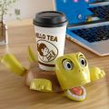 Fun ABS Panicked Turtle Coaster Press Gaping Eyes Turtle Cup Pad Quirky Toys Mug Holder Ornament Turtle Base Cup Mat Birthday Parties. 