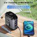 Portable Waist Hanging Neck Rechargeable Fan with Power Bank Digital Display for Sports Courier Outdoor Working. 