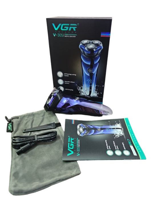 VGR%20V-305%20Premium%20Cordless%20Rechargeable%203%20Head%20Electric%20Shaver%20By%20Aarshistore%20-%20Image%203