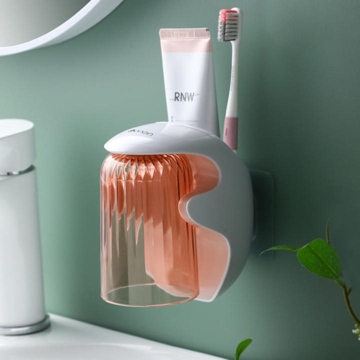Toothpaste%20Holder%20Wall%20Mount%20Toothbrush%20Cup%20for%20Shower%20Bathroom%20Accessories%20Organizer%20Kids%20Toothbrush%20Holders%20for%20Bathroom,%20Electric%20Tooth%20Brush%20Toothbrushing%20-%20Image%203