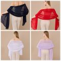 Elegant Chiffon Chiffon Shawl Long Lightweight Fabric Wedding Party Shawl Bridesmaid Shawl Bridal Party. 