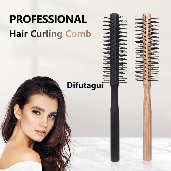 Difutagui%20Straight%20Curly%20Hair%20Styling%20Round%20Comb%20Anti-Static%202025%20Mini%20Roller%20Hairbrush%20With%20Wooden%20Handle%20-%20Image%202