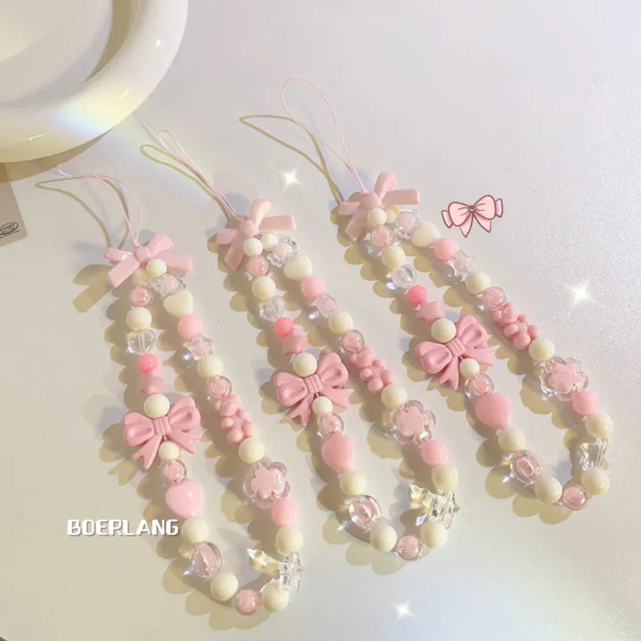 Plastic%20%20%20Strap%20Elegant%20Approximately%2024cm%20Long%20Fresh%20Pink%20Beads%20Love%20Bow%20%20Bracelet%20for%20Fashion%20Accessory%20Daily%20Wear%20Gift%20Option%20Casual%20Outing%20Teenagers%20-%20Image%207