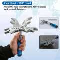 10 Inch Adjustable Ratchet 5 In 1 Torque 180 Degree Folding Spanner Hand Household Maintenance Pulley Wrench. 