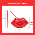 2 PCS,Hot Red Lips Disco Ball Cups ,for Bachelorette , Single Girl Supplies,Removable and Reusable. 