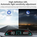 Car HD Head-Up Display OBD2 GPS Smart HUD Auto Digital Speedometer RPM Voltage Security Alarm Display. 