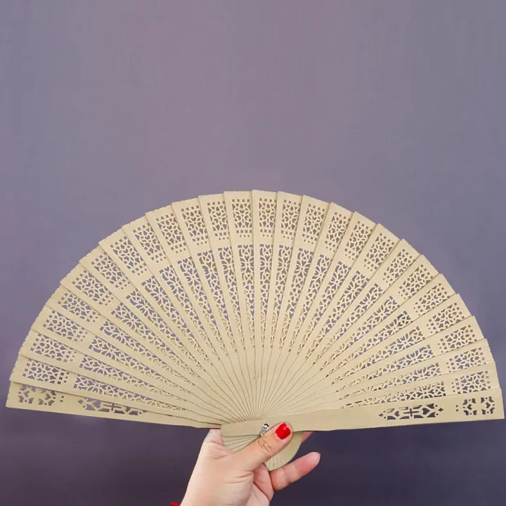 12Pcs%20Wood%20Folding%20Fans%20Bulk%20Hand%20Fan%20Foldable%20for%20Women,Gifts%20Wedding%20&Birthday%20-%20Image%203