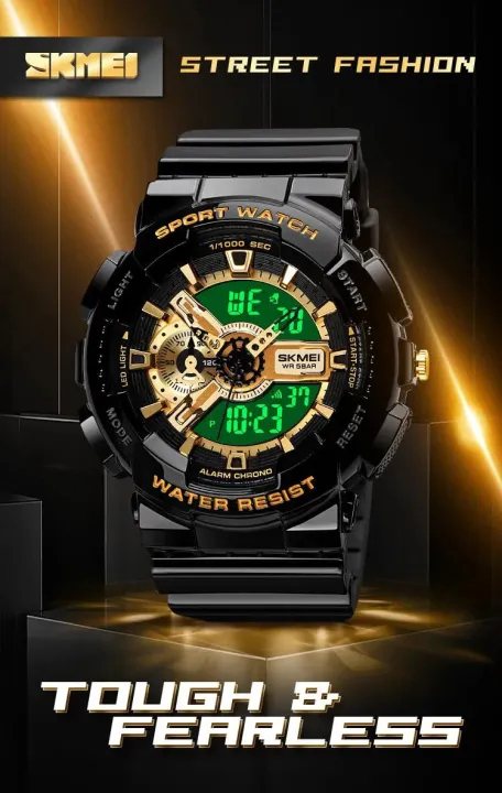 SKMEI%201688%20Sports%20Fashion%20Chronograph%20Dual%20Display%20Alarm%20EL%20Light%20Watch%20For%20Men%20-%20Black%20-%20Image%203