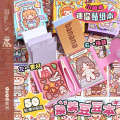 Little Mochi Mini Bean Cute No-Cut Scrapbook Creative Scene Dress-Up Sticker Book. 