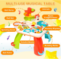 Multifunctional Baby Activity Play Desk for Early Education with Plastic Puzzle Game with Lighting and Music (HE0518). 