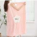 Free Size Microfiber Wearable Bath Wrap/Beach Towel Dress/Bathrobe  For Women. 
