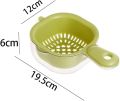 Fruit Strainer Dual-Layer Draining Basket with Handle. 