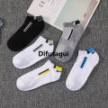 Difutagui Bargain price Breathable stripes on the ankles of the socks, stylish 5 New pairs of men's sports socks cotton absorbs sweat and is comfortable. 